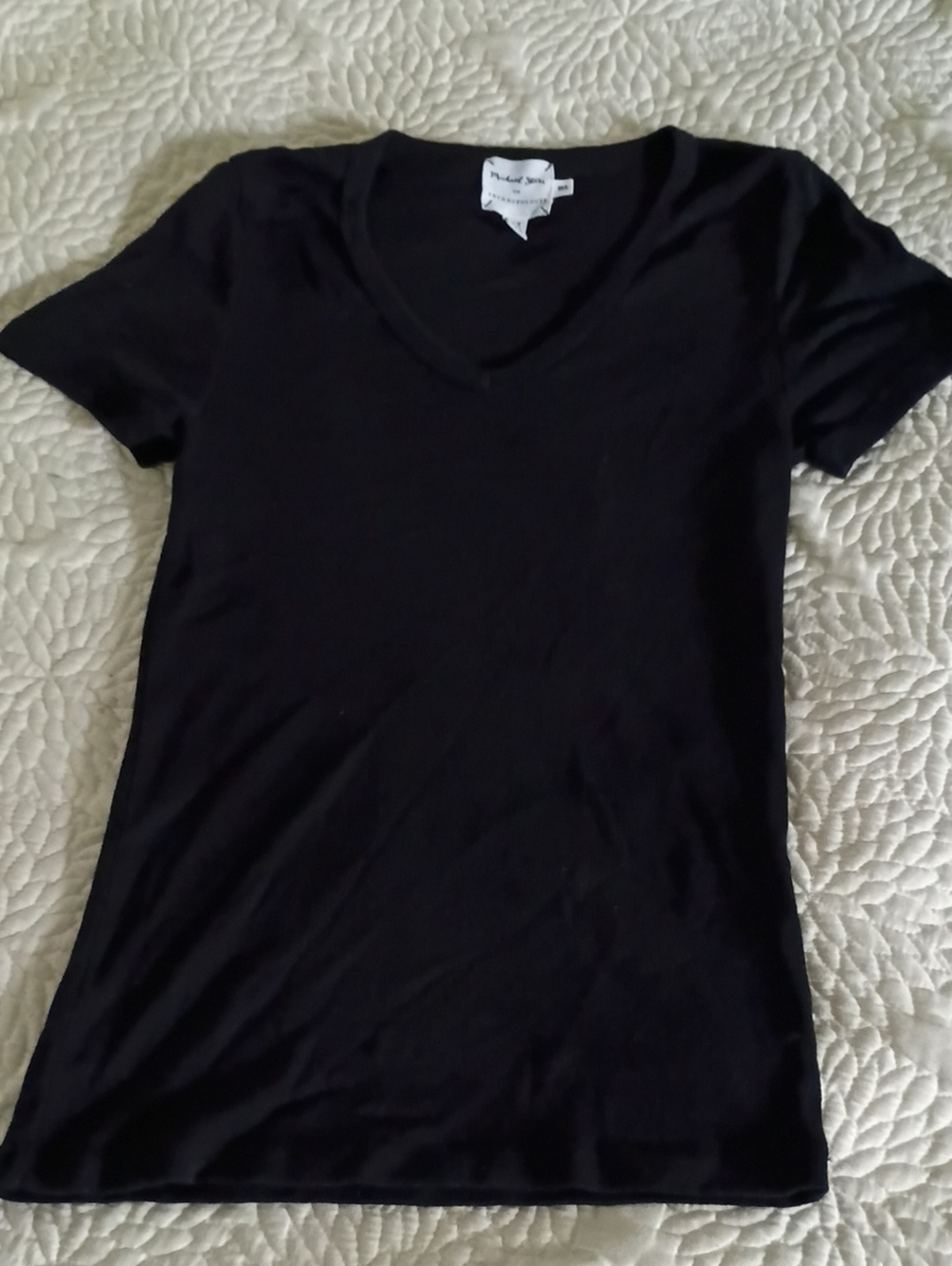 Women's Black V-Neck Tee Michael Stars for Anthropologie M/L